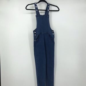 ZY Denim Ruffle Cuff Overalls
